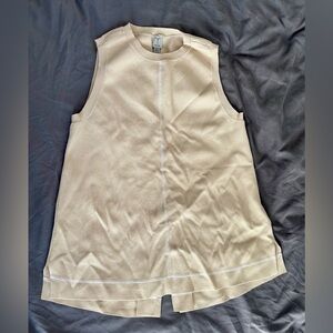 Tristan Cream Sleeveless Knit Top
